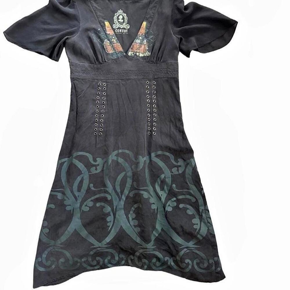 Rare Y2K Convoy Black Graphic Dress